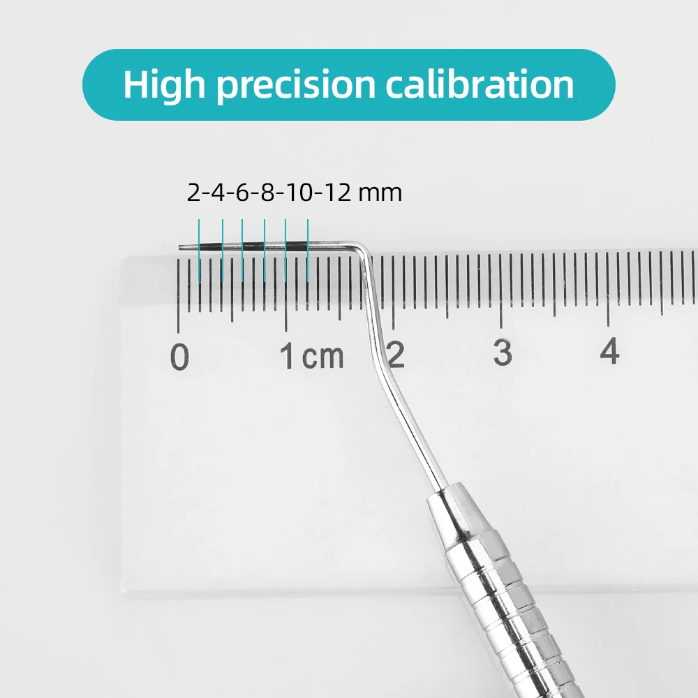 JOY DENTAL 1 Stück Zahnärztliche Graduierte Parodontalsonde aus 304 Edelstahl, Zahnärztliches Instrument, Endodontisches Equipment, Sonde 16cm mit Skala – Detail 5