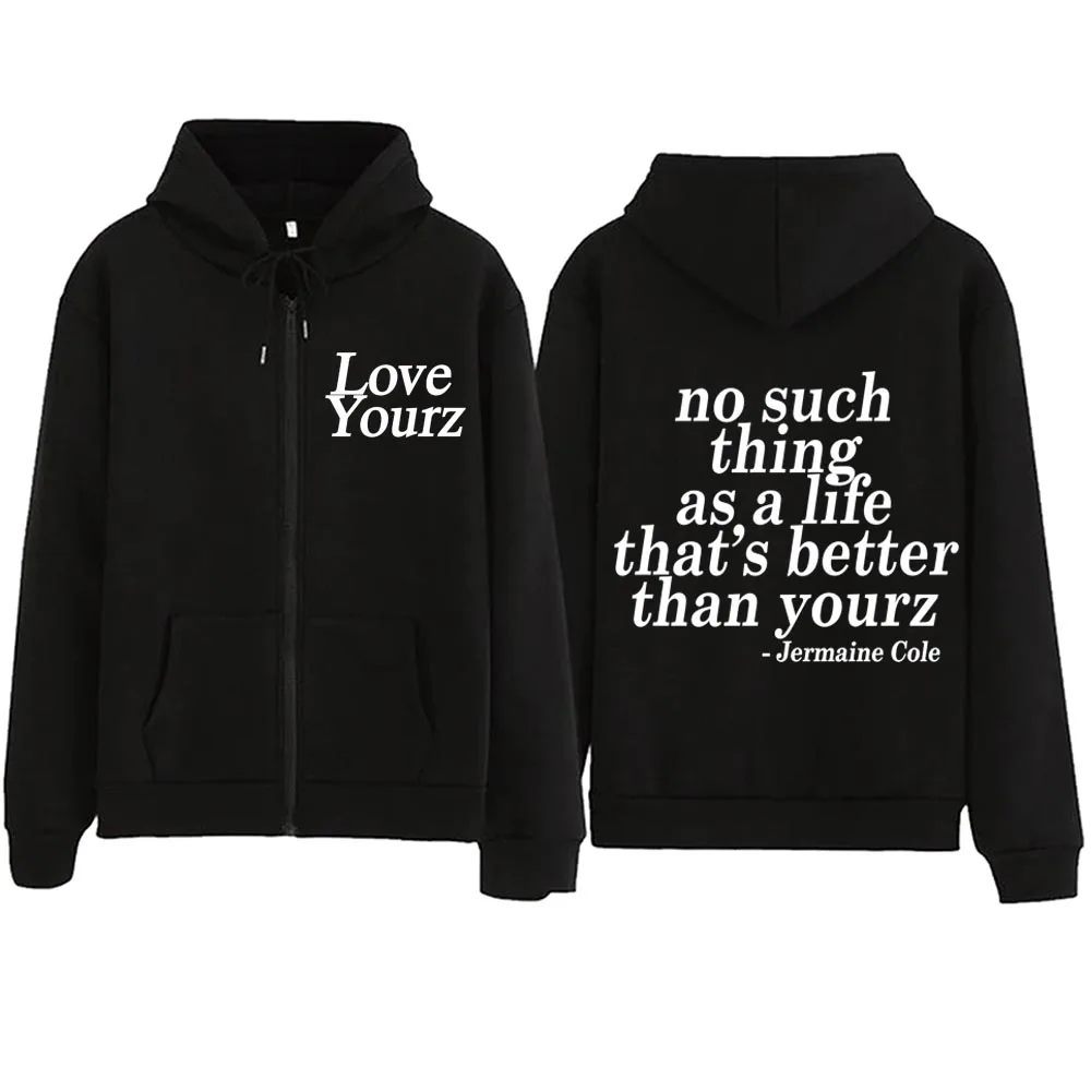 

Толстовка с капюшоном на молнии J Cole Dreamville Love Yourz с надписью, унисекс, в стиле Харадзюку, пуловер, топ с длинными рукавами, уличная одежда, свитшот