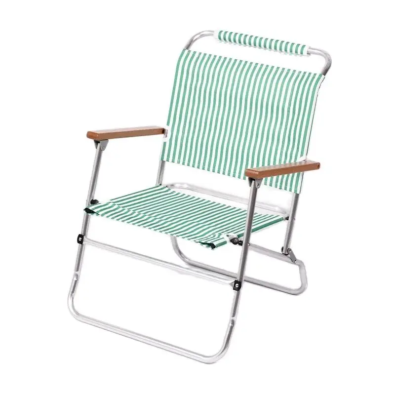 Outdoor Aluminum Alloy Louver Chair Camping Armchair Portable Leisure Folding Chair Camp Backrest Chairs Beach Fishing Seat