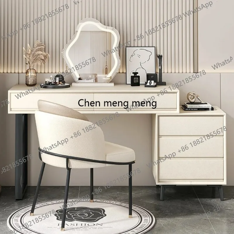 

High-end Elegant Makeup Vanities Modern Bedroom Integrated Storage Mirror Makeup Vanities Household Simple Furniture