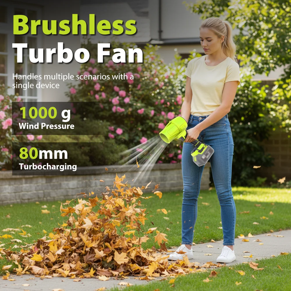1000g 추력 브러시리스 무선 전기 에어 블로워 터보 팬 제트 핸드헬드 먼지 제거 도구 마키타 18V-24V 배터리 핀용