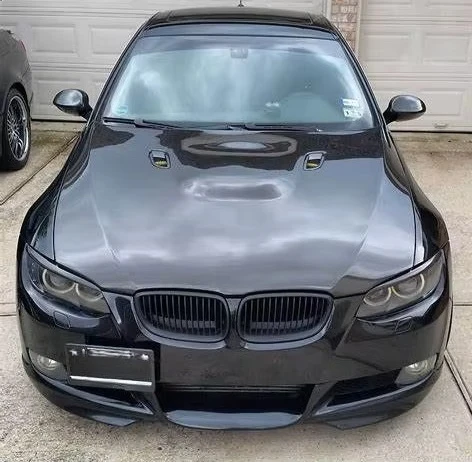 For E92 M3 2 Door Coupe 11-13  Honeycomb Carbon KZ Front Bumper Hood Bonnet