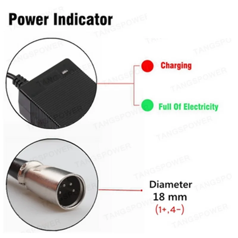 48V 3A Lead Acid Battery Charger 57.6V 3A Charger Lead-acid Battery Pack Charger Fast Charging 4PXLR Connector