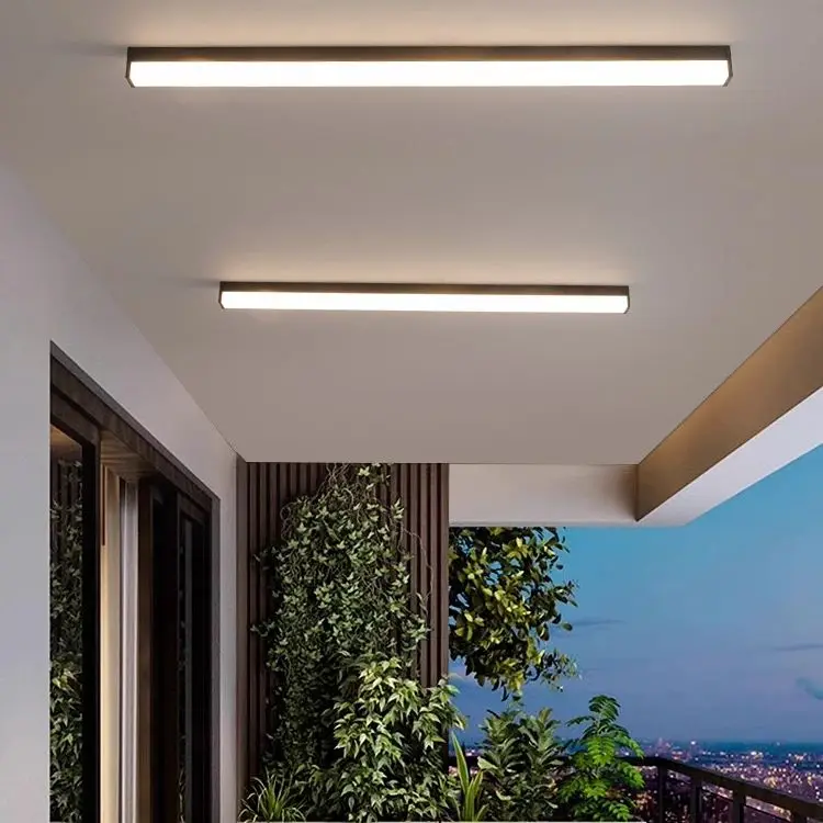 Plafonniers LED simples nordiques d'intérieur pour salon chambre balcon cuisine étude minimaliste longue bande plafonniers de bureau