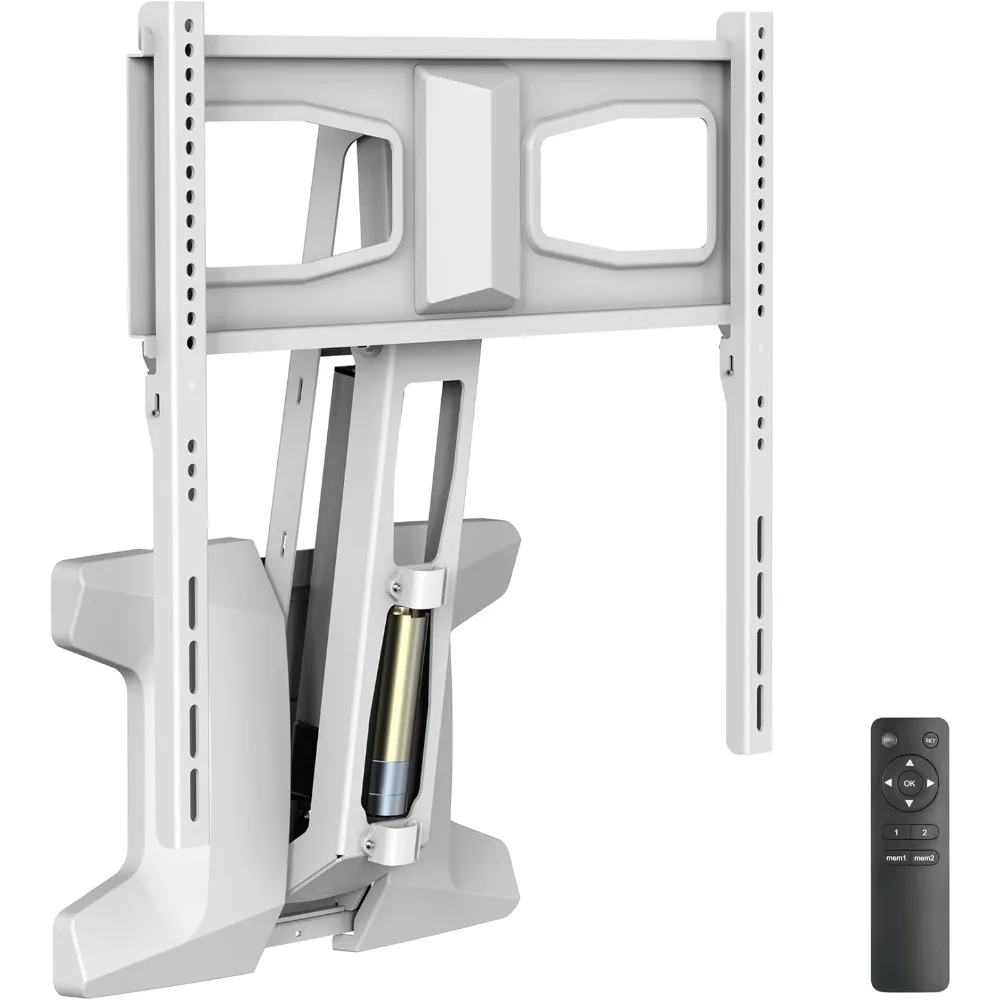 MOUNT-IT! Motorized Fireplace TV Wall Mount | Remote Control Electric Pull Down Mantel Mounting Bracket, Up to 77 Lbs Weight