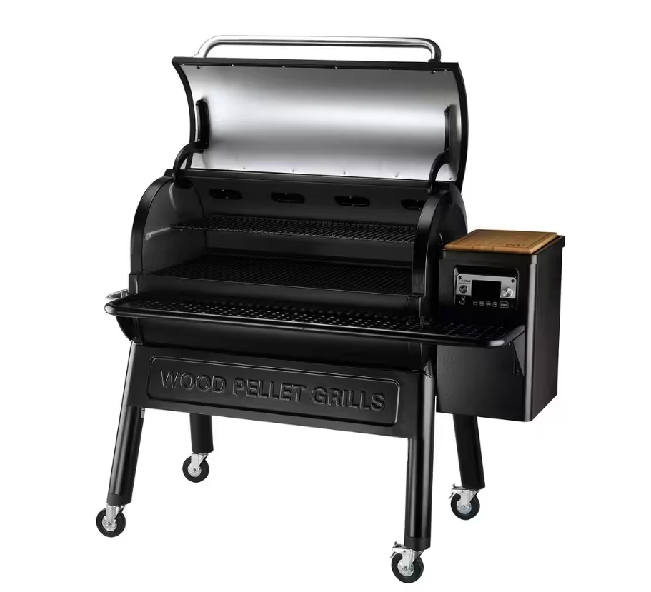 Smart App Control BBQ Grill WiFi Bluetooth Wood Pellet Smoker With PID Digital Controller 1068 Sq.in Large Cooking Area