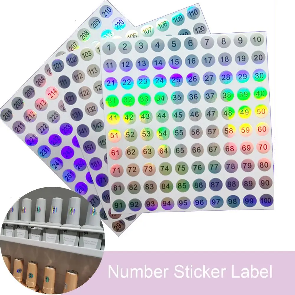 1-500 Waterproof Number Sticker Label Marking Numbering Manicure Tool Self-adhesive Digital Sticker Scrapbooking DIY Craft