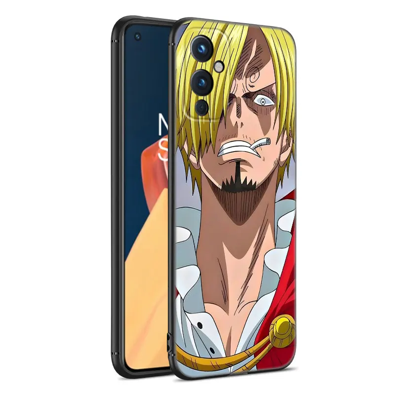 Anime One Piece Sanji Black Silicone Phone Case For OnePlus 9 10 11 12 ACE 2V Pro 9RT 10T 10R Nord CE 2 3 Lite N10 N20 N30 5G