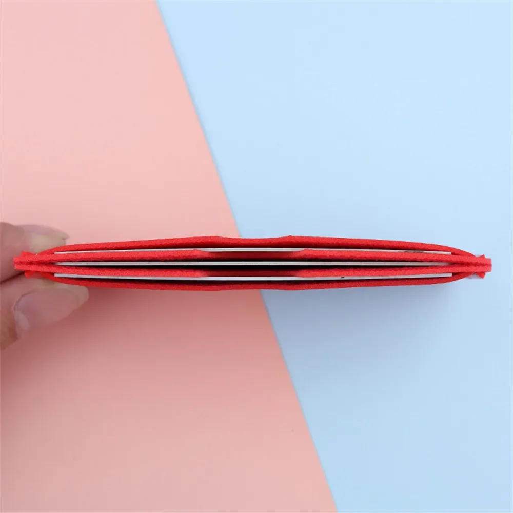 Dompet Kartu Mini 6 Warna Bahan Kulit PU, Tempat Kartu Identitas, Dompet Koin Wanita Pria, Penutup Kartu Bisnis, Kotak Kartu Kredit Bank, 3 Slot Kartu, Tempat Kartu Tipis