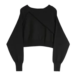 Women Top Slim Fit Sexy Camisole Long Sleeve Blouse Casual Pullover Crop Top Sweatshirt