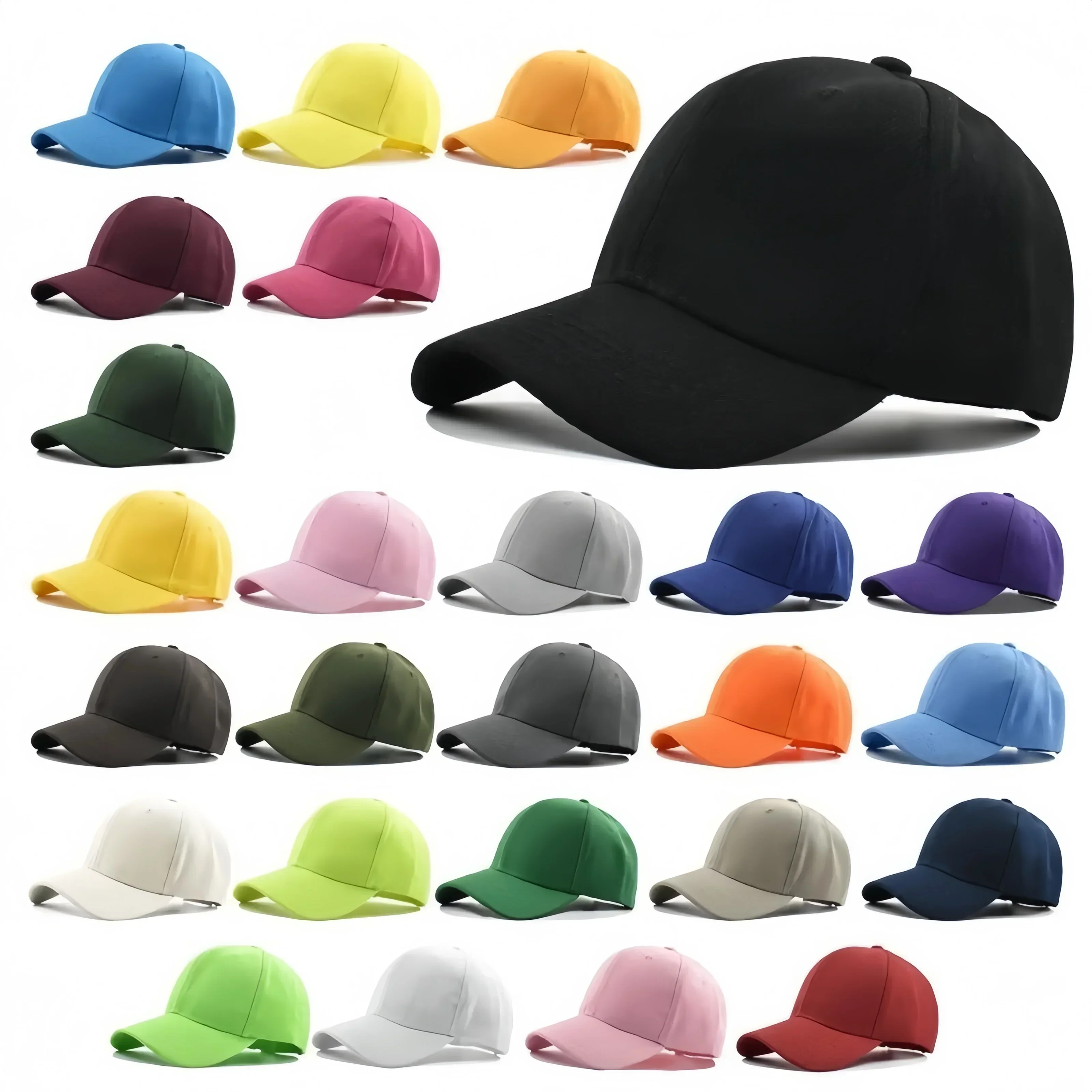 1PC Solid Color Twill Plain Soft Top Acrylic Sports Cap Dad Hats Adjustable Blank Custom Unstructured Baseball