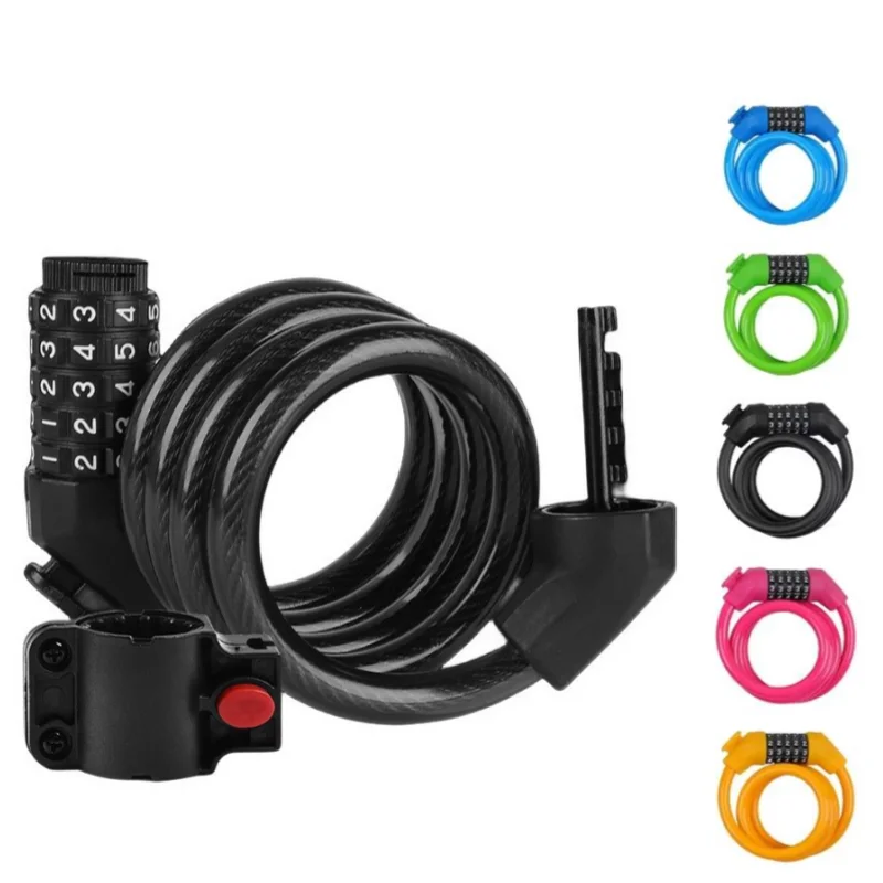 Bike Cable Lock MTB Road Bike Anti-theft Safety Password Bicycle Locks for Scooter Motorcycle Bicycle Accessories Bicycle Lock