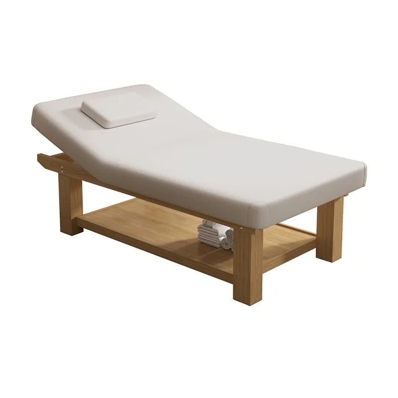 enlarged and widened solid wood beauty bed, oversized Thai massage bed, massage treatment  special bed for beauty salon