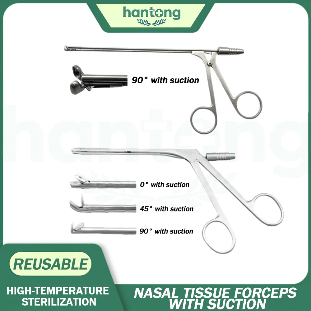 

High quality Nasal Tissue Forceps with suction ENT instruments surgical instruments sinoscopy 0 , 45，90 degree