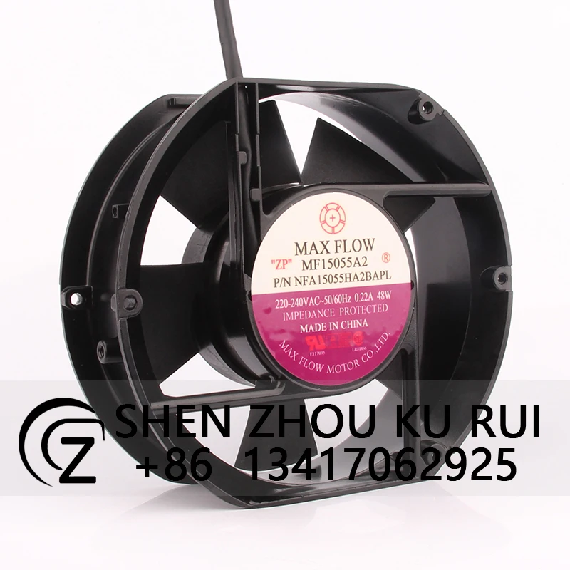 NFA15055HA2BAPL Case Fan for MAX FLOW MF15055A2 172*150*51MM 0.22A 220/240V 48W Super Airflow Cooling Fan