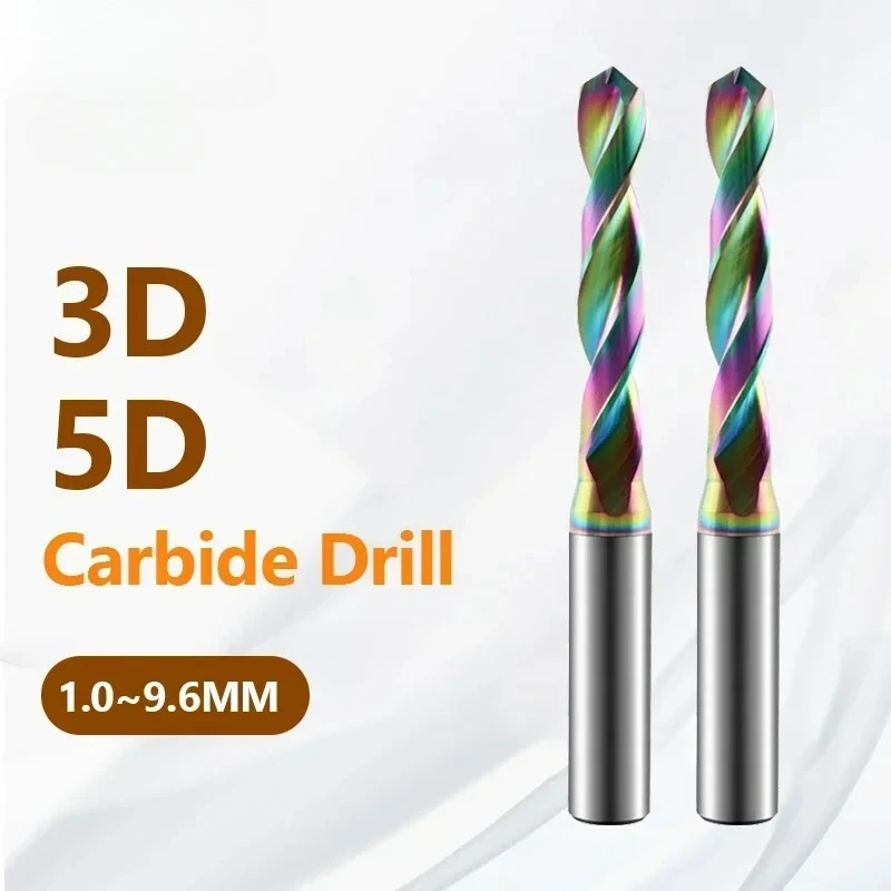 

Carbide Drill 3D 5D DLC Coating 1 2 3 4 5 6 7 8 9 12MM External Cooling CNC Machining for Aluminum Copper Wood Hole Processing