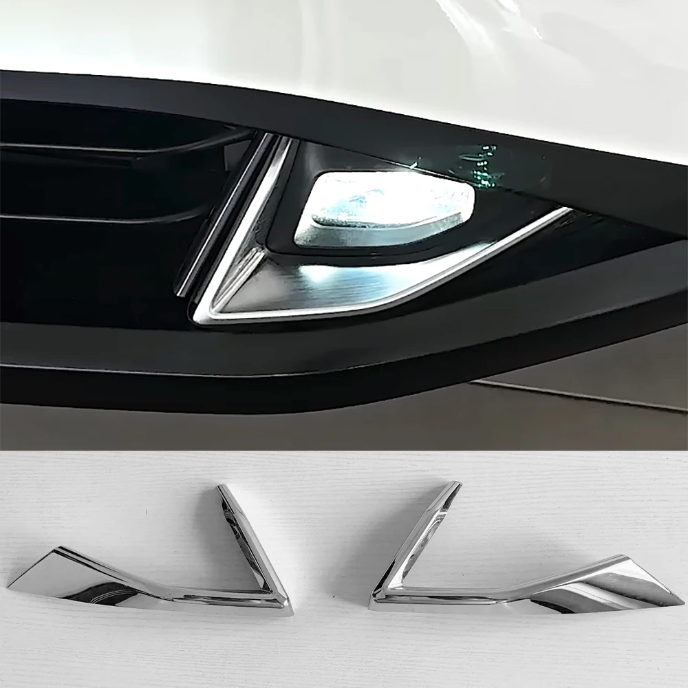 Accessories For Nissan Qashqai 2021 2022 2023 J12 Chrome Lower Fog Light Lamp Trim Mouldings