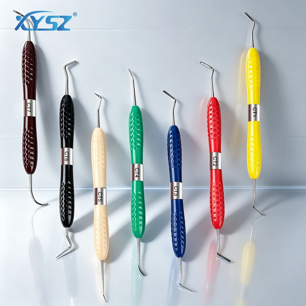 XYSZ Dental Resin Filler Set Plastic Dresser With Silicone Handle Aesthetic Restoration Kit for Resin Knife Spatula Dental Tool