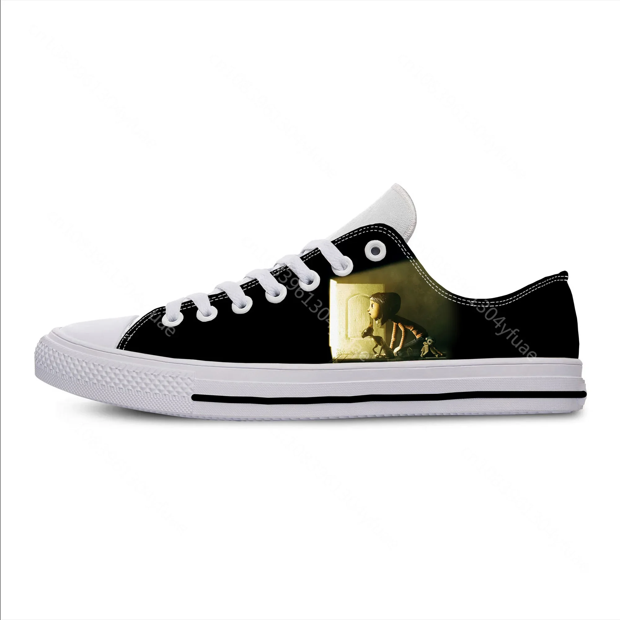 Hot Cool Summer Coraline Anime Cartoon Manga Movie Horror Fashion Cloth Shoes Breathable Men Women Sneakers Low Top Board Shoes