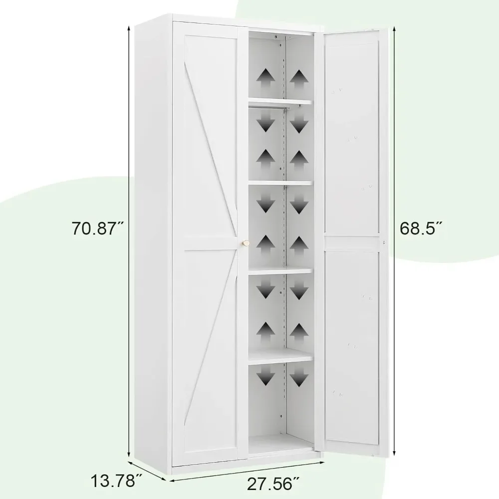 مخزن مطبخ طويل مع أبواب مزدوجة وأرفف قابلة للتعديل #3