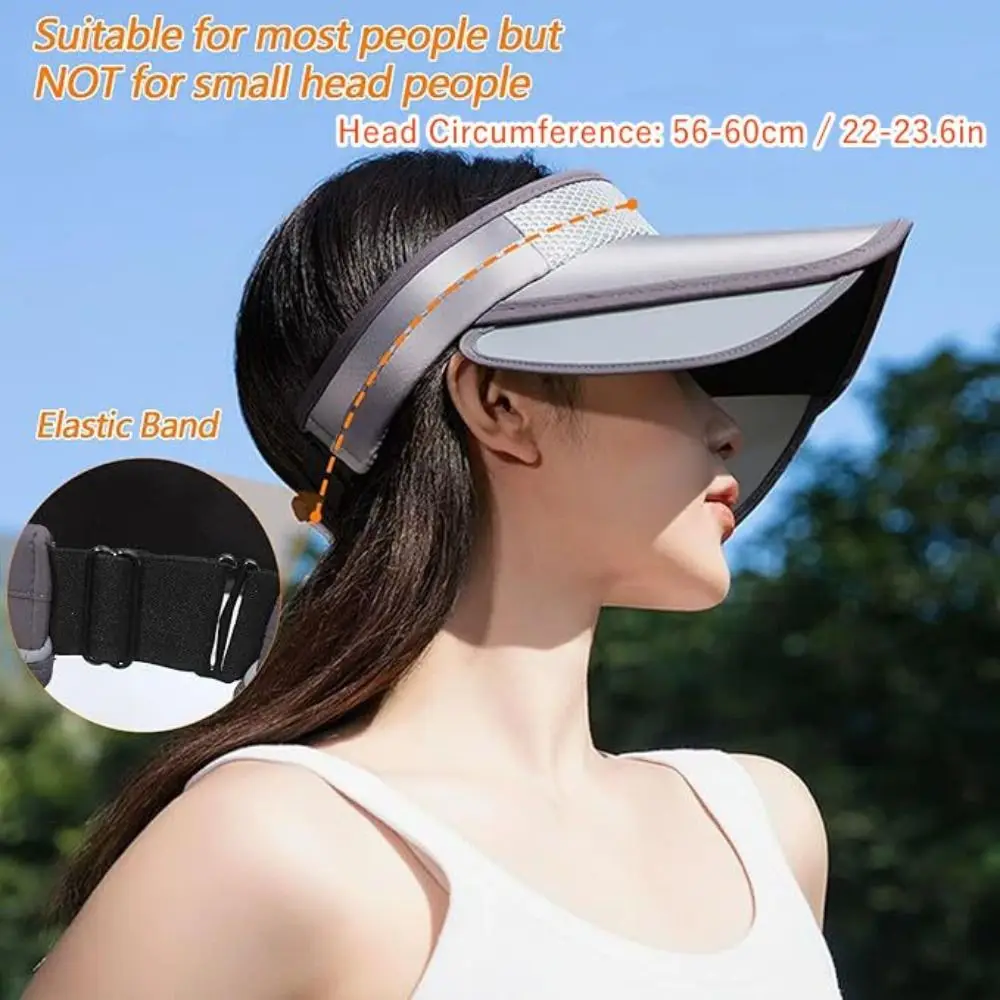 Creative Gift Retractable Brim Baseball Cap Open Hat Top Breathable Outdoor Hat Wide Brim Adjustable Sports Hat