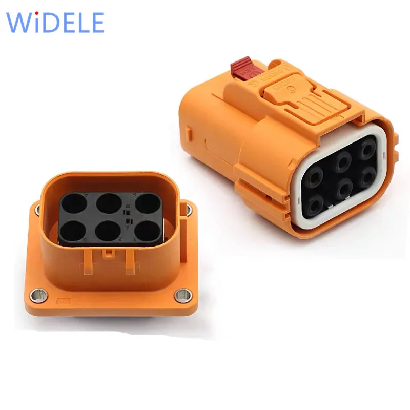 

6 core Plastic Shell High Voltage Current Connectors Plug Socket New Energy Electric Vehicle Car Hv Connector 2.5-6mm² For Cable