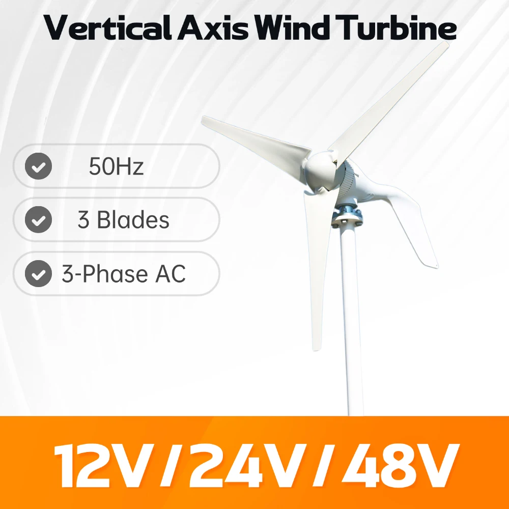 Wind Turbine Generator 2000W 2KW 12V 24V 48V MPPT Charge Windmill Power 3 Blade 5 Blade With Off Grid System Homeuse