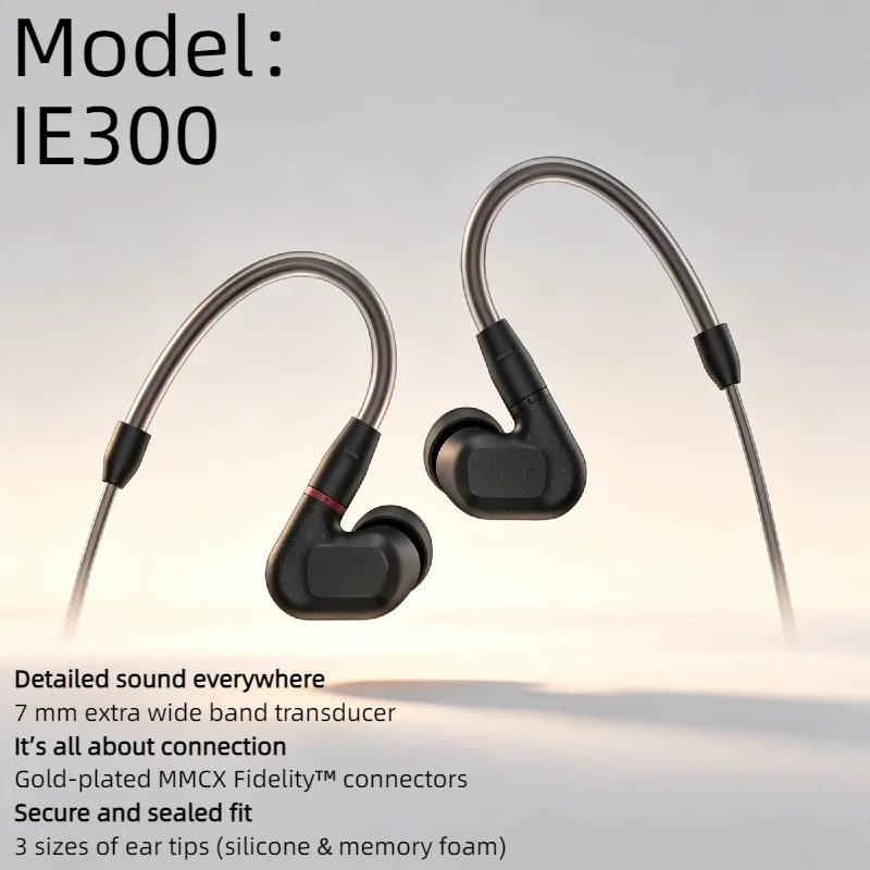Audífonos Intrauditivos IE300 con Cable, Sonido Estéreo HIFI, Auriculares de Alta Calidad para Deportes y Gimnasio, Marca Elite, Ligeros