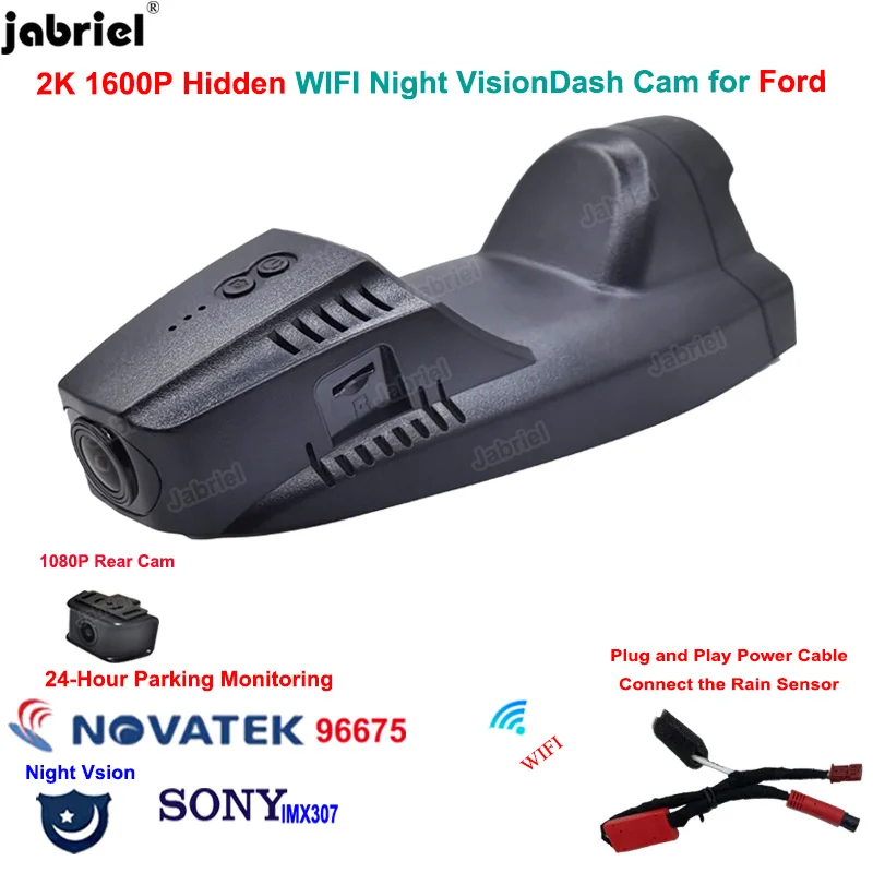 

2K Car Dvr Dash Cam Camera For Ford Kuga mk3 mk2 For Ford Escape mk3 mk2 2022 2021 2020 2019 2018 2017 2016 2015 2014 2013 2012