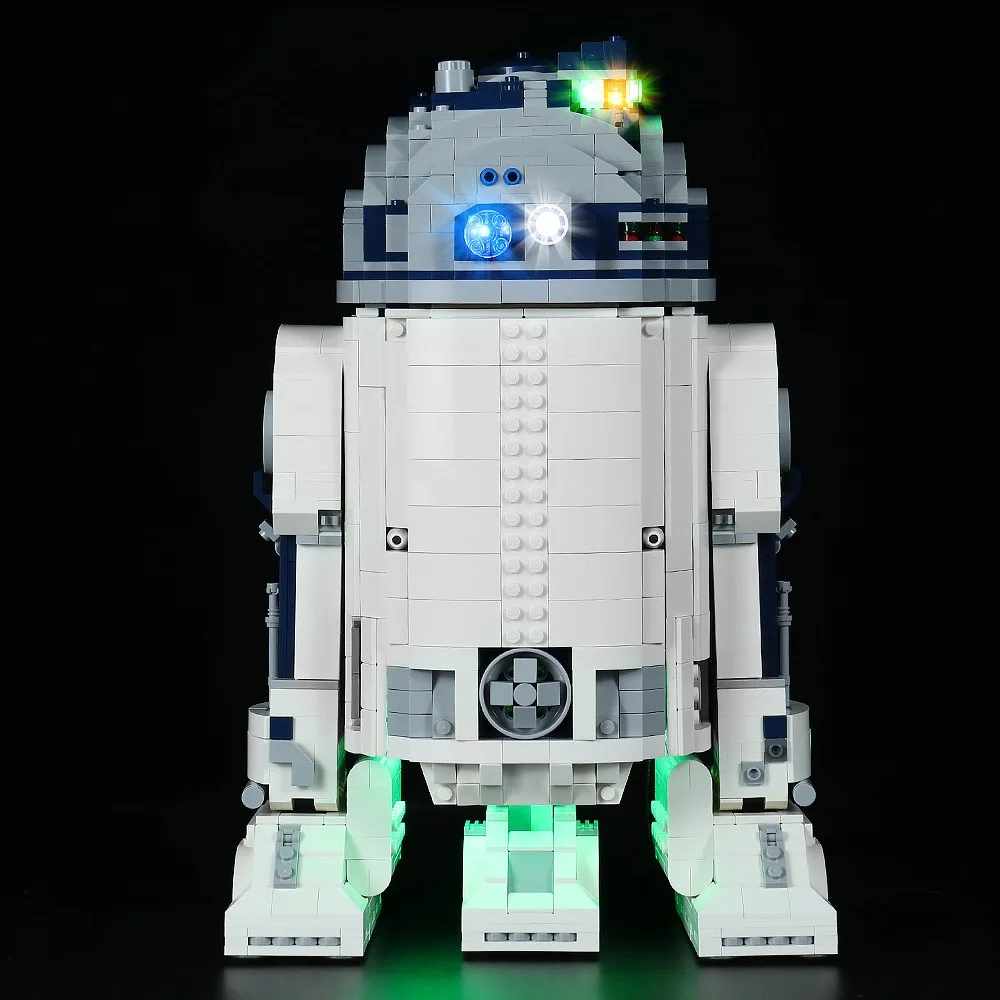 75308 R2-D2 Starsing Wars Movie Series Lighting Set Model non Include Building Block (solo luce a Led)