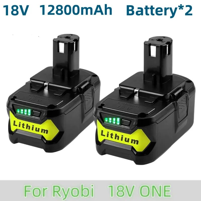 9.8Ah 12.8AH per RYOBI P108 18 V One +Plus batteria 18 Volt utensili elettrici agli ioni di litio P104 P107 RB18L50 RB18L20 P108