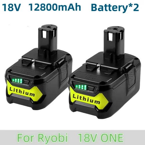 RYOBI P108 당 9.8Ah 12.8AH, 18 V 원 플러스 배터리, 18 볼트, 전기 장비, 아글리리 이온 디 리티오 P104 P107 RB18L50 RB18L20 P108 
