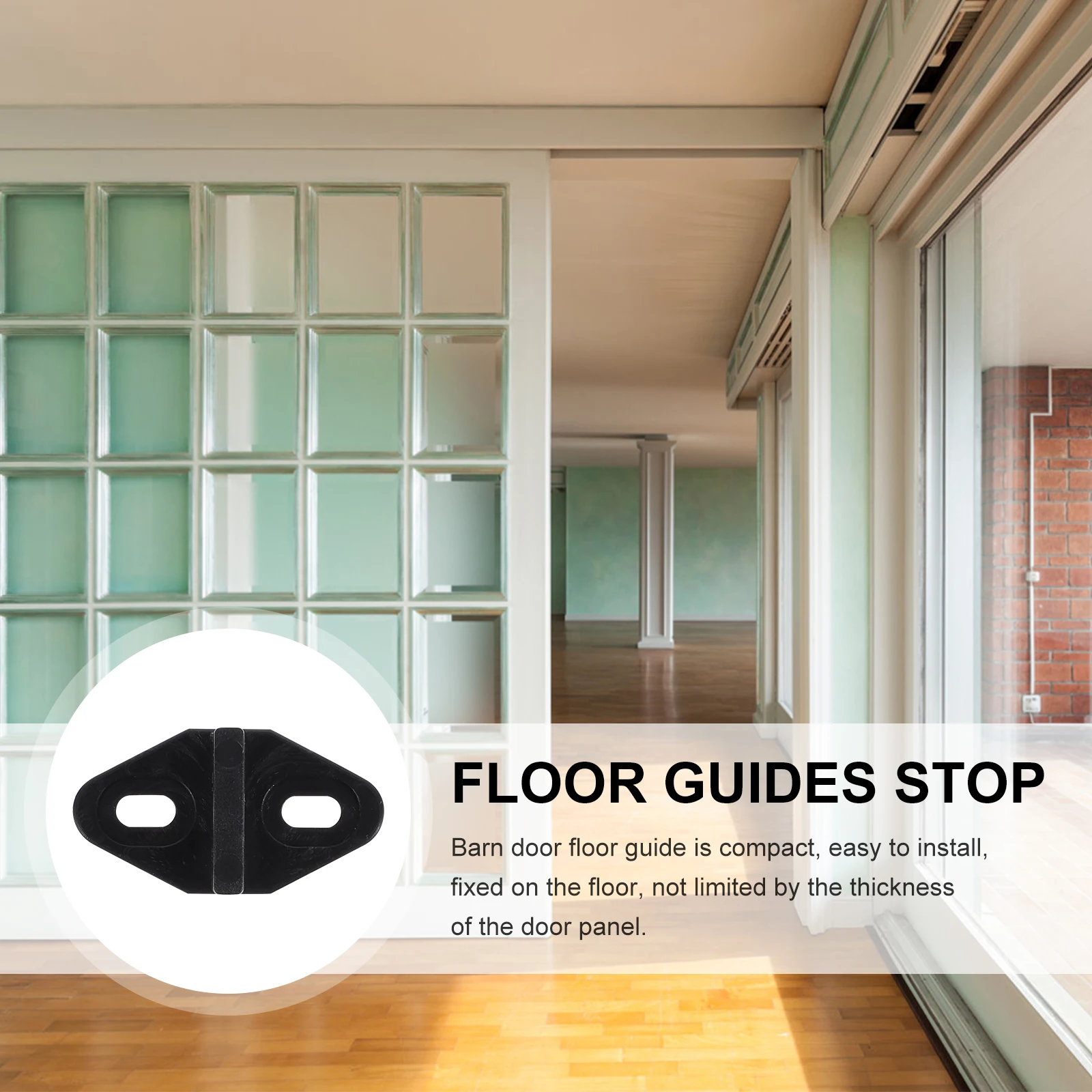 

10 Pcs Sliding Door Barn Floor Guide Metal Stopper POM Material T Shape Track Prevent Swinging Easy Installation Good Toughness
