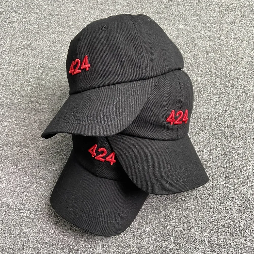 Niche 424 Kanye West  Vintage Simple Shade Sun Protection Washable Adjustable Casual Hat Baseball Cap For Men Women