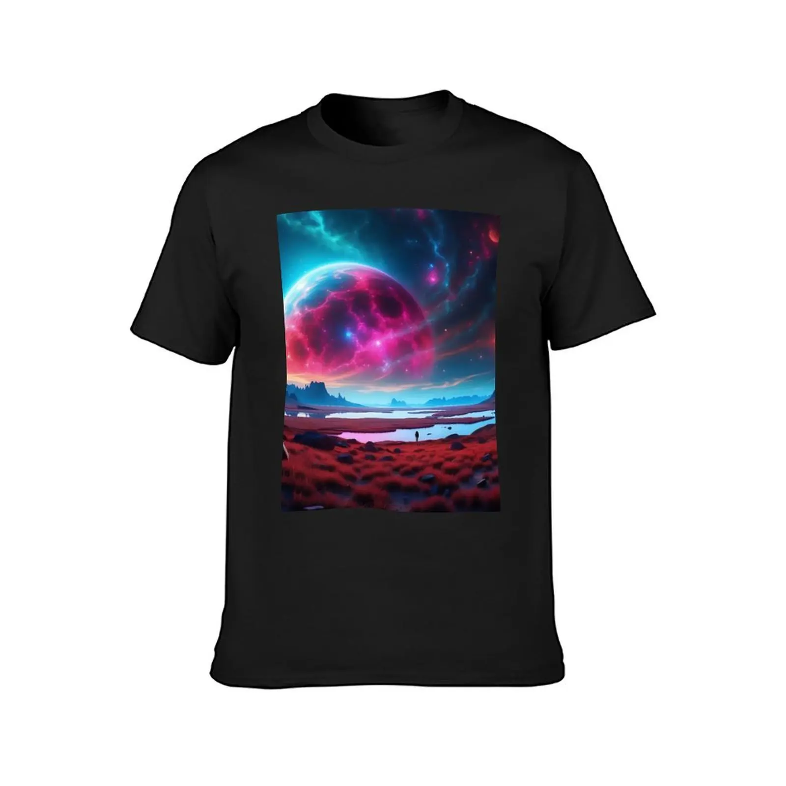 Cosmic Vista: Interstellar Beauty Beyond Earthly Bounds T-Shirt oversizeds customs design your own men t shirts