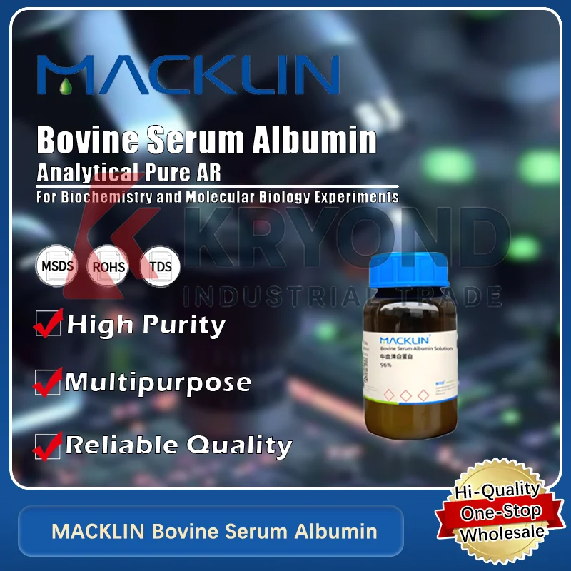 

MACKLIN Bovine Serum Альбумин Лабораторный реагент для белковых исследований Биохимический эксперимент Оригинальный продукт