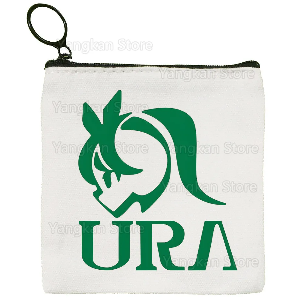 Uma Musume الذهب السفينة أكياس مربعة صغيرة محفظة نسائية للعملات المعدنية تخزين تشيبي Umamusume بطاقة صغيرة حقيبة مفاتيح عملة مخلب سستة حقيبة مفاتيح