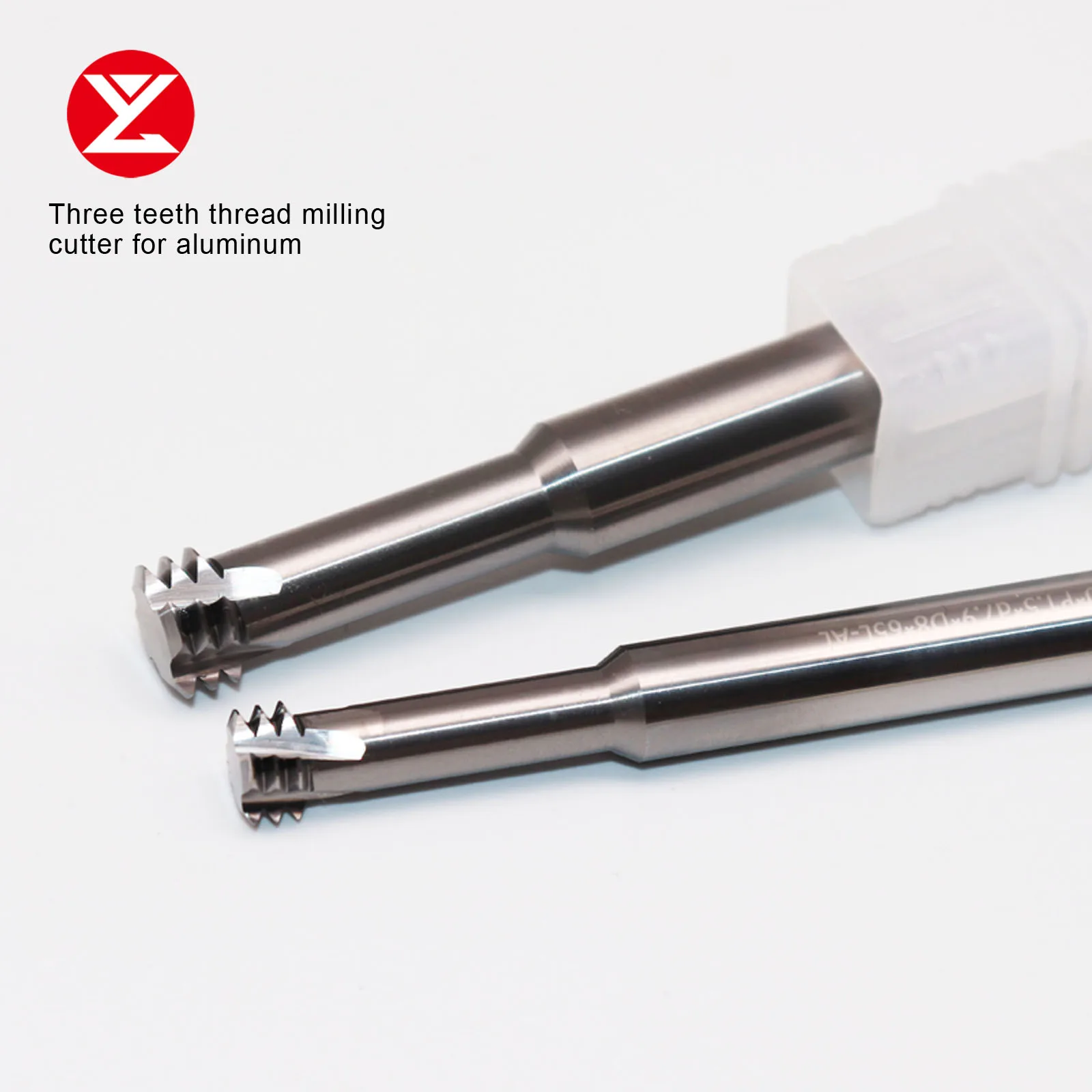 CNC التنغستن الصلب ثلاثة موضوع قاطعة المطحنة ل الألومنيوم غير المصقول M1 M1.2 M1.4 M1.6 M2 M2.5 M3 M8 M10 M12 قاطعة المطحنة