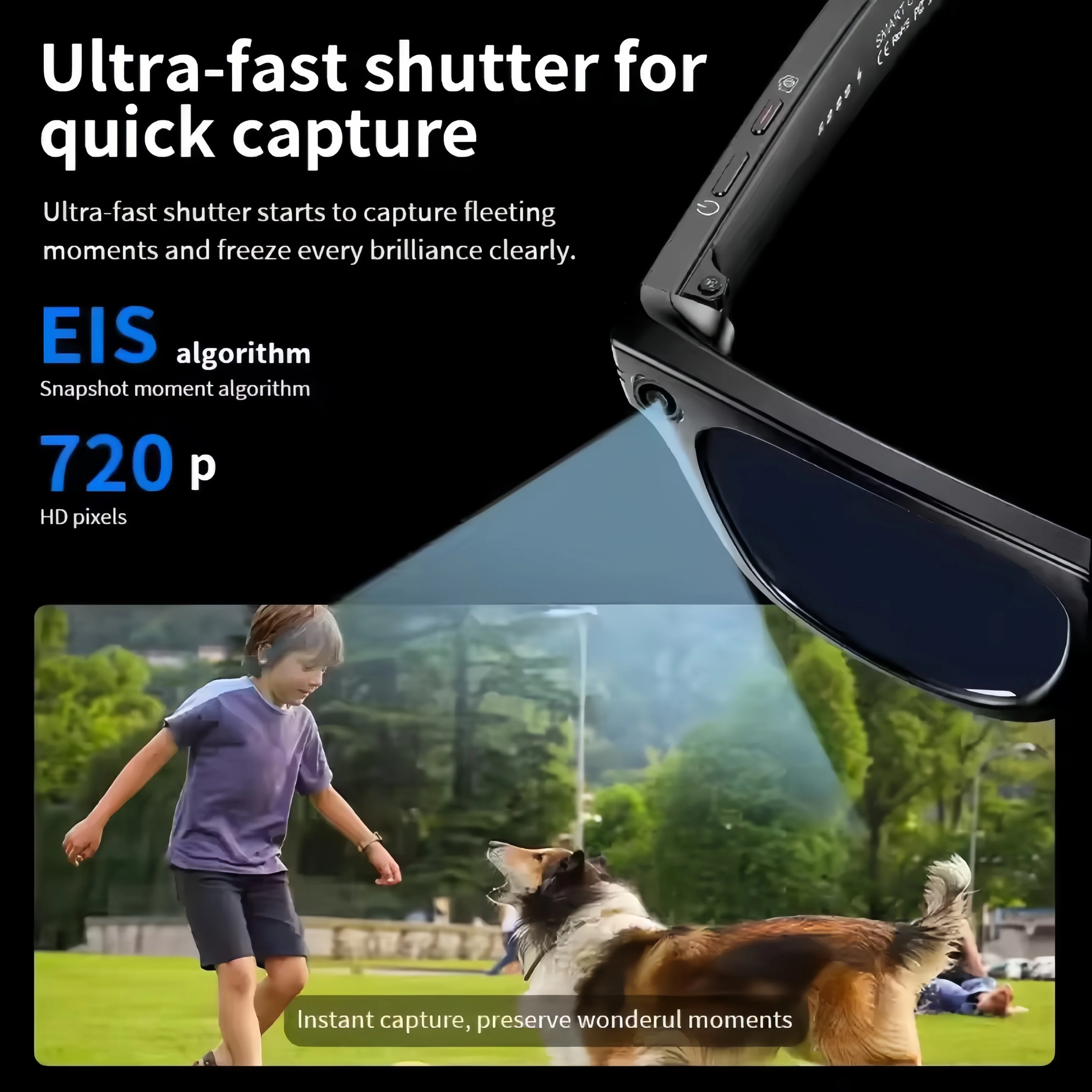 2025 جديد 800 واط بكسل كاميرا UHD النظارات الذكية تسجيل الفيديو AI التعرف على الصور الرد على الترجمة بلوتوث دعوة النظارات الشمسية #2