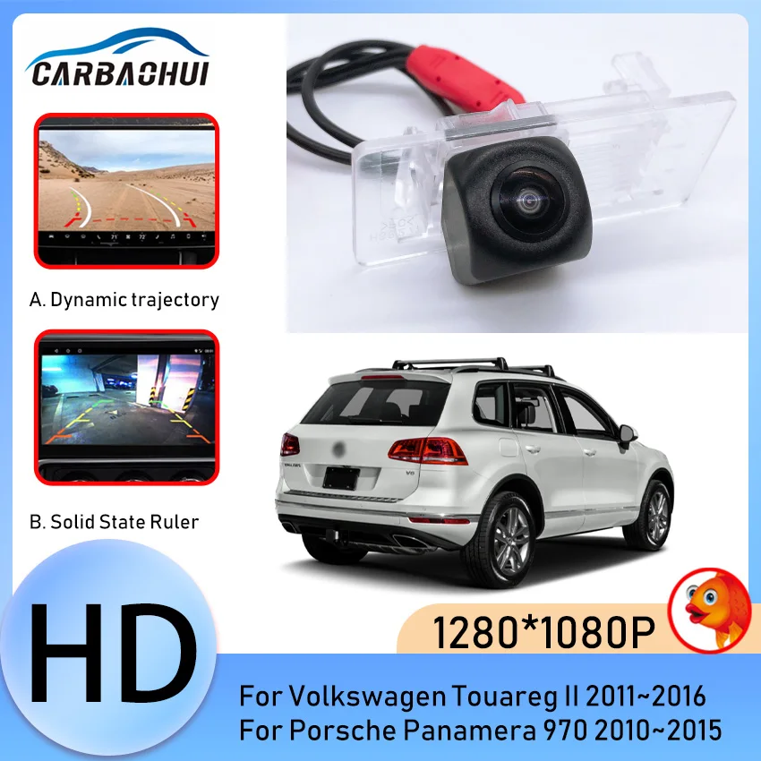 

170 Degree 1280x1080P HD CCD Vehicle Rear View Camera For Volkswagen Touareg II 2011~2016 For Porsche Panamera 970 2010~2015