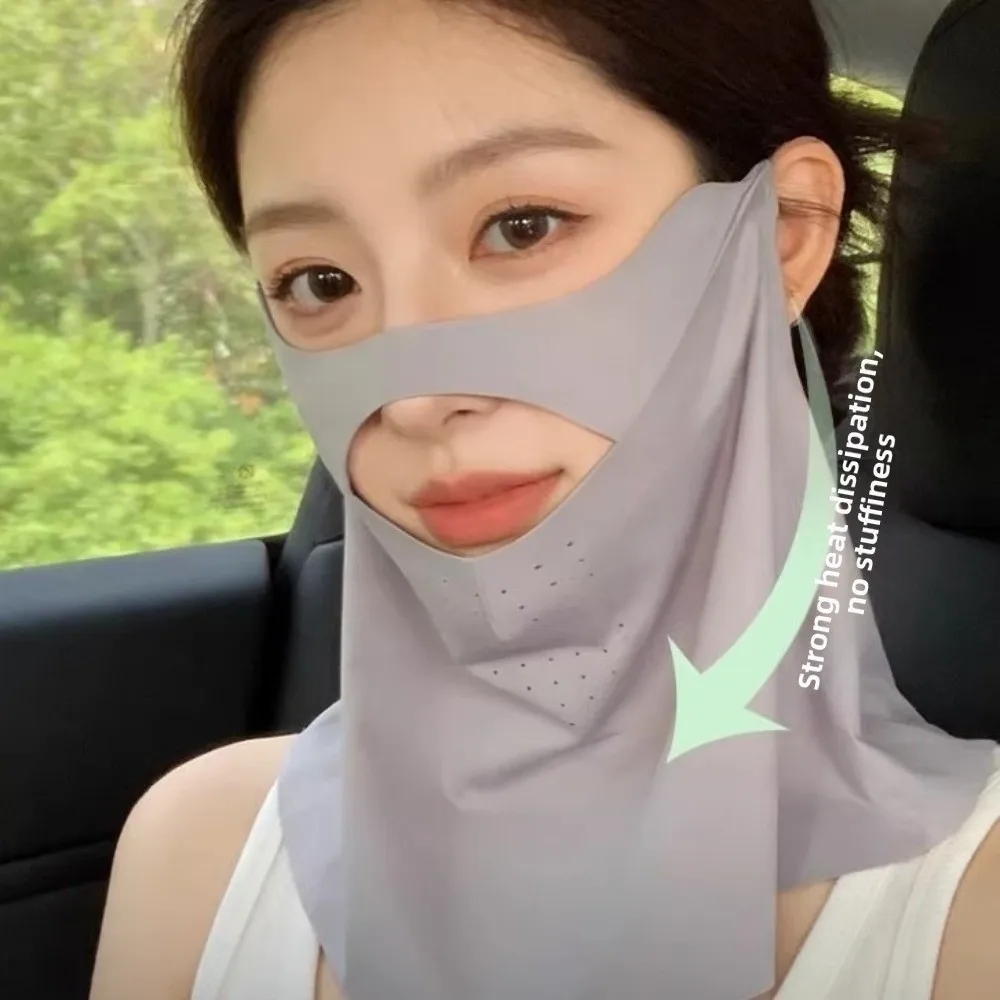 Thin Cabin-style Face Shield Breathable UV-proof Material Neck-protecting Sunshade Can Drink Water Neck Protection