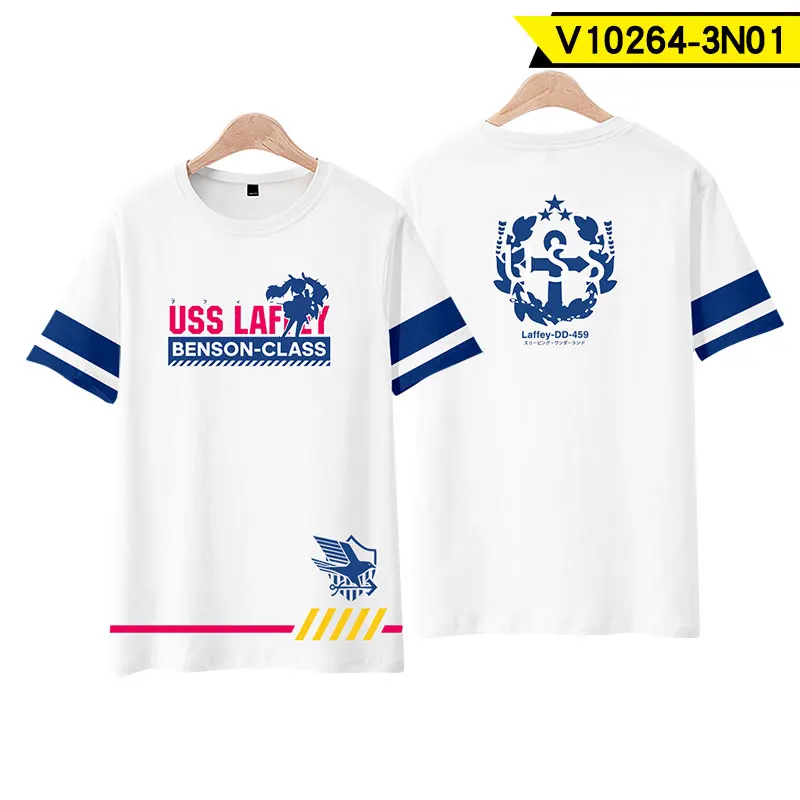 Popular Simulated Games Azur Lane Unisex T-shirt 3D Print Cosplay Tee Men Women Short Sleeve O-Neck Tshirt Harajuku Y2k Top﻿﻿﻿