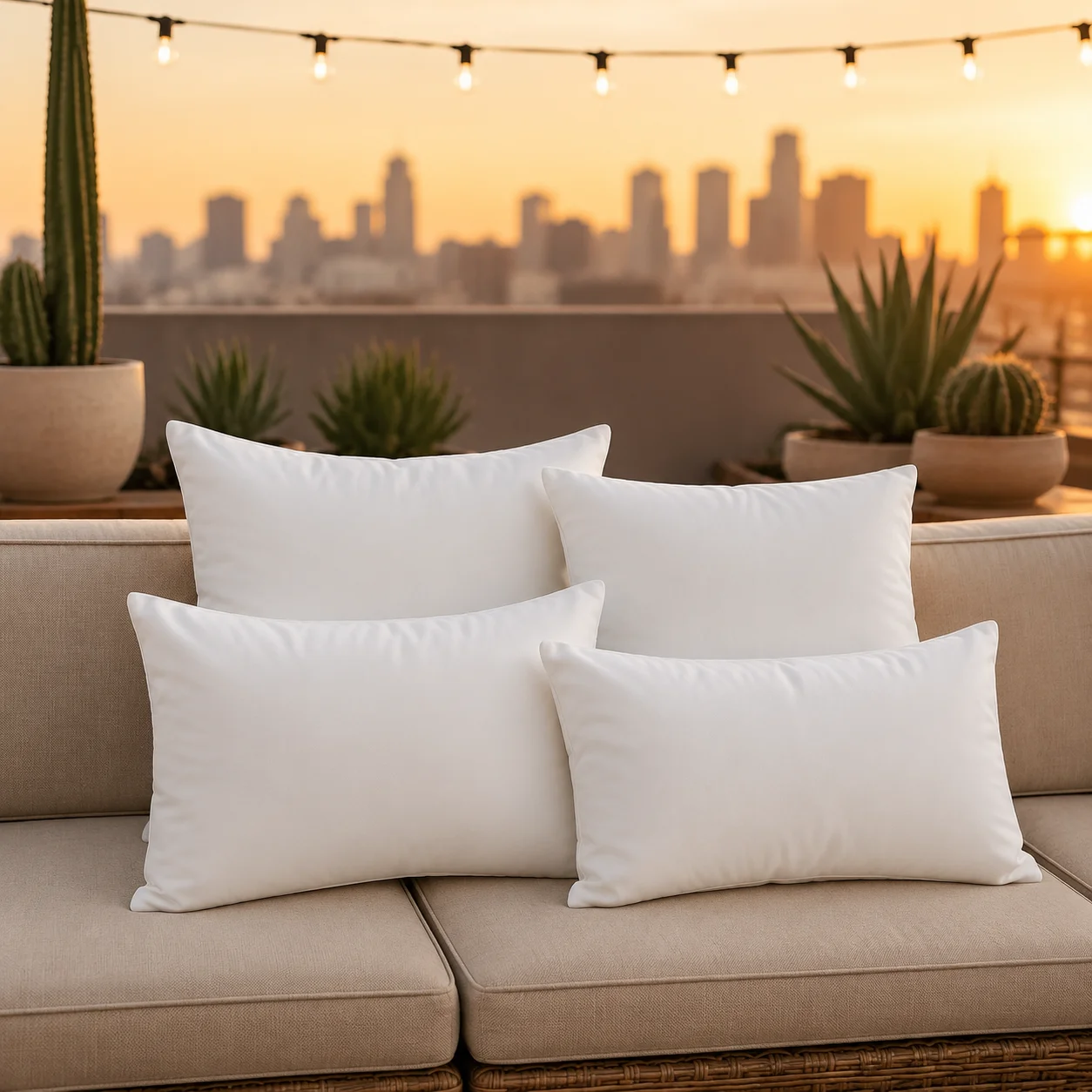 2 Pack Cushion Insert Pillow 12x20 Inch, Lightweight Down Alternative Throw Pillow Insert, Soft Fluffy Pillow Core with Premium Filling, Machine Washable White Decorative Cushion for Sofa, Bed, Christmas Halloween Home Decoration