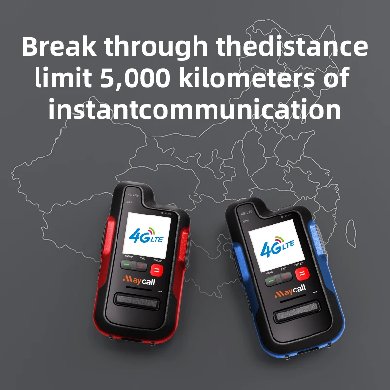 Maycall Global Long Range Walkie Talkie 5000KM PPT dengan Kartu SIM Gratis Seumur Hidup Radio POC Transnasional