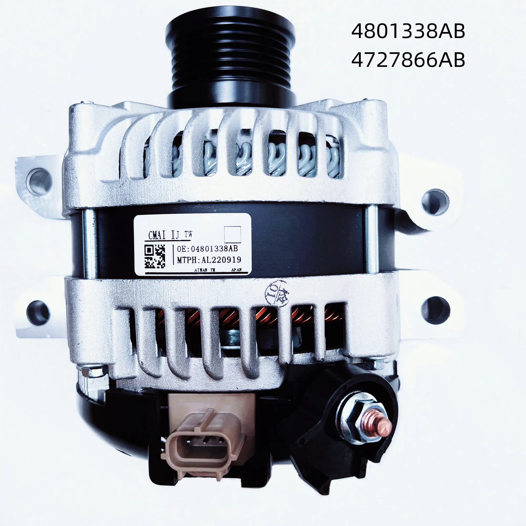 Generator, 4801338AB, 4727866AB, Suitable For: Diesel Engine: 2.8L, WranglerJK, J3,City RV, Nitro, Freedom,KK, 2007-2019