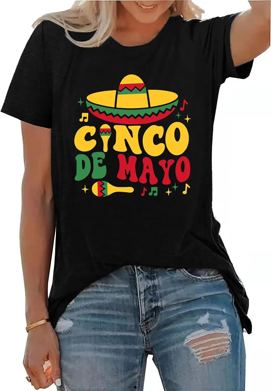 PECHAR Cinco De Mayo เสื้อผู้หญิง: เม็กซิกัน Fiesta Party T เสื้อฤดูร้อนเทศกาลเม็กซิกันกราฟิกของขวัญ Tops