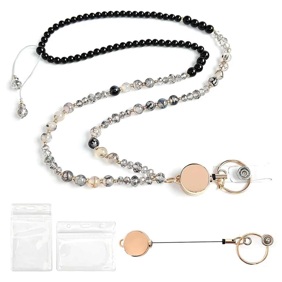 ELBA_Lanyard for ID Badge and Keys for Women, ID Badge Lanyard