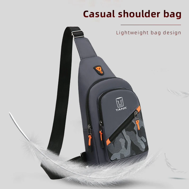 Car Logo Men Chest Bag Handbags Waist Bag Crossbody Bag Headphone Cable For Great Wall GWM WEY Tank 300 500 Tank300 Tank500