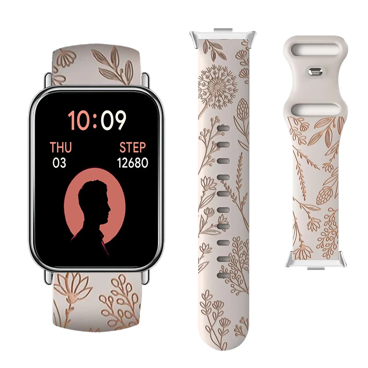 Engraved Silicone Woman Strap For Redmi Watch 5/4 Fashion dandelion Soft Sport Band Bracelet For Miband 9 Pro/8 Pro Accessories