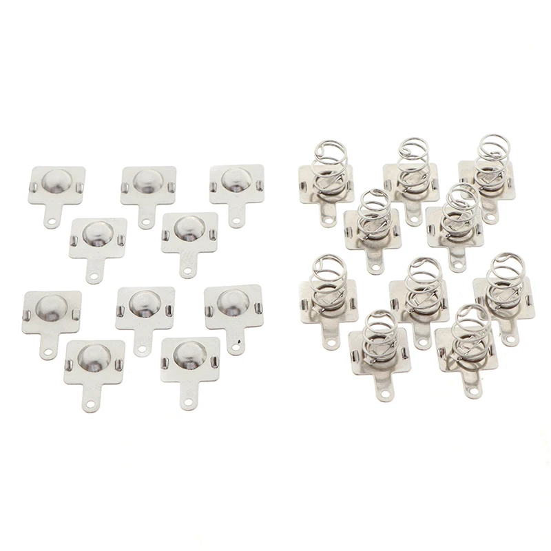 10 Par Sprężynowych Styków Baterii Zamiennych Metalowe Płytki Styków Sprężynowych do Baterii AA AAA